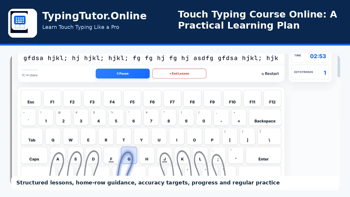 Touch Typing Course Online: A Practical Learning Plan for Becoming a Confident Typist